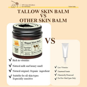URQT Beef Tallow Balm opened with balm visible