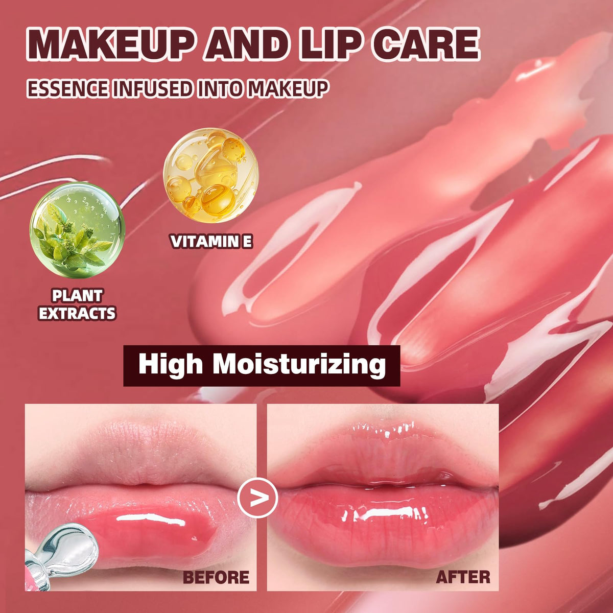 URQT Brightening Lip Serum in natural rosewood shade