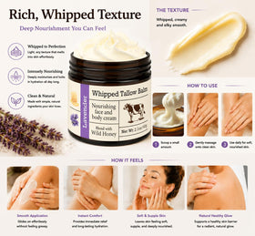 URQT Whipped Tallow Balm with natural ingredients