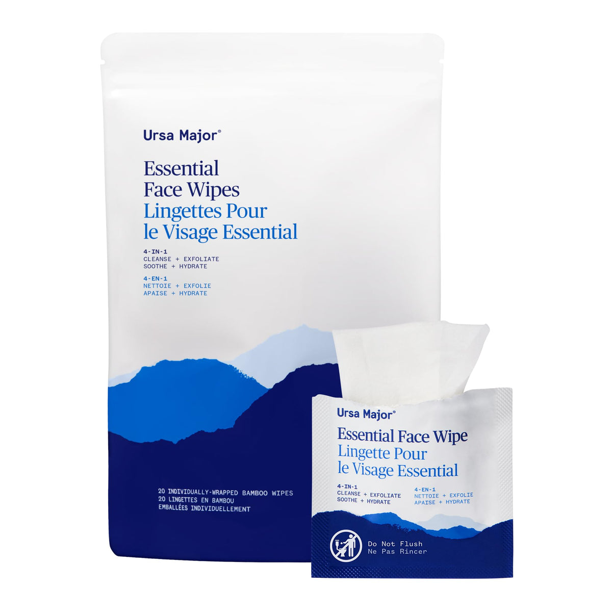Ursa Major Essential Face Wipes packaging front view