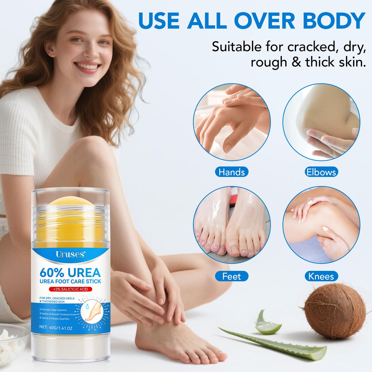 Uruses Urea Cream 60% on a bathroom counter