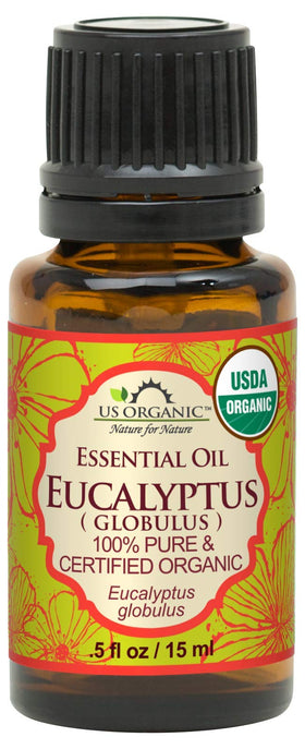 US Organic 100% Pure Eucalyptus Essential Oil 15ml bottle front view