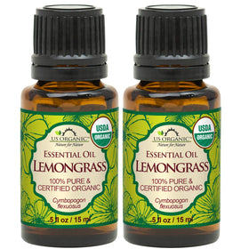 US Organic 100% Pure Lemongrass Essential Oil 15ml front view