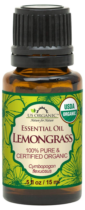 US Organic 100% Pure Lemongrass Essential Oil 15ml front view