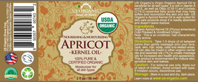 US Organic Apricot Kernel Oil 2 oz with glass eyedropper