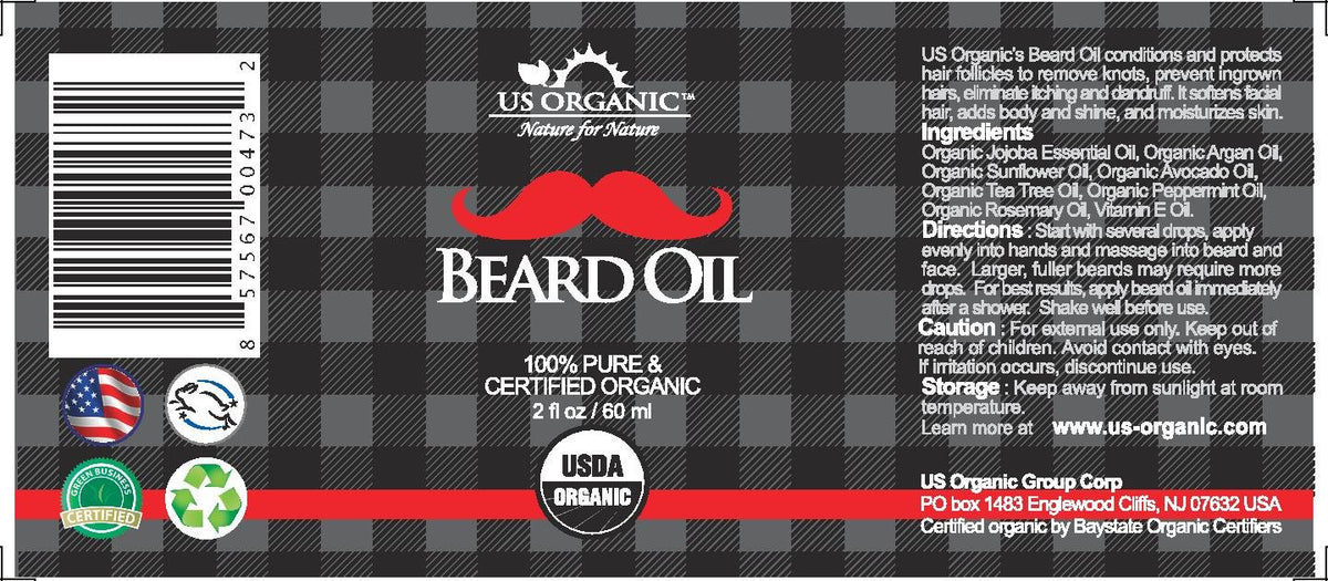 US Organic Beard Oil dropper close-up
