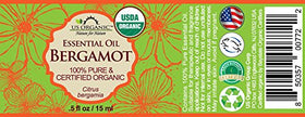 US Organic Bergamot Essential Oil 15ml bottle with Euro dropper