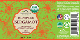 US Organic Bergamot Essential Oil with Euro dropper