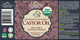 US Organic Castor Oil 240ml back view