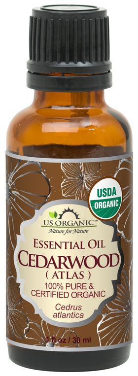 US Organic Cedarwood Essential Oil 30ml front view
