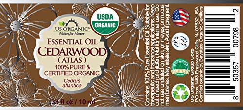 US Organic Cedarwood Essential Oil packaging