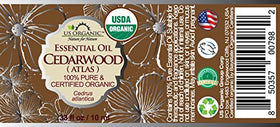 US Organic Cedarwood Essential Oil packaging