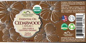 US Organic Cedarwood Essential Oil packaging