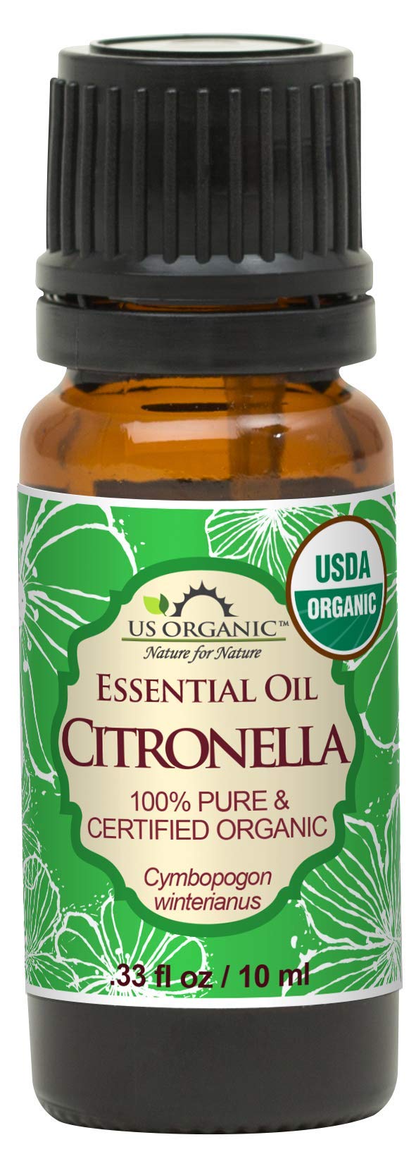 US Organic Citronella Essential Oil 10ml front view