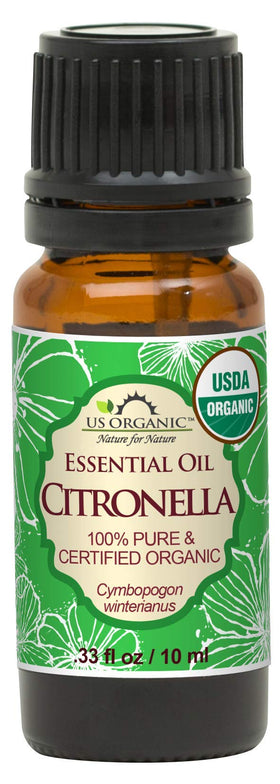 US Organic Citronella Essential Oil 10ml front view