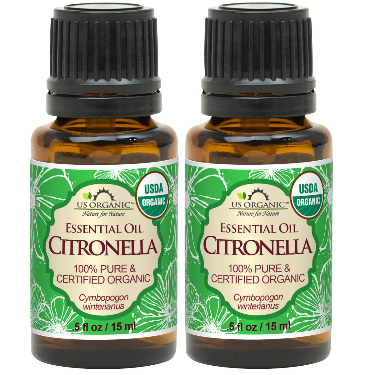US Organic Citronella Essential Oil 15 ml front view