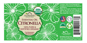 US Organic Citronella Essential Oil bottle with dropper