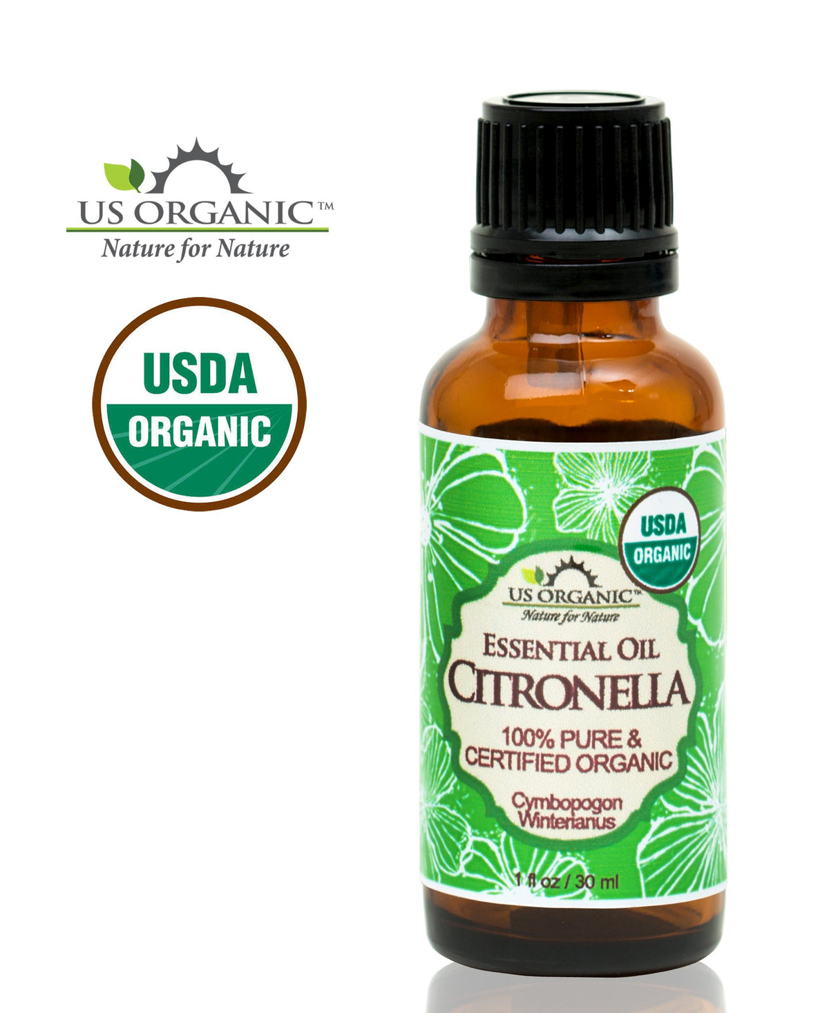 US Organic Citronella Essential Oil packaging details