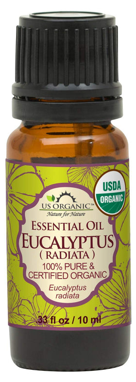 US Organic Eucalyptus Essential Oil 10ml bottle front view