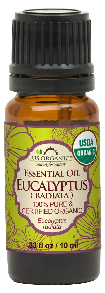 US Organic Eucalyptus Essential Oil 10ml bottle front view