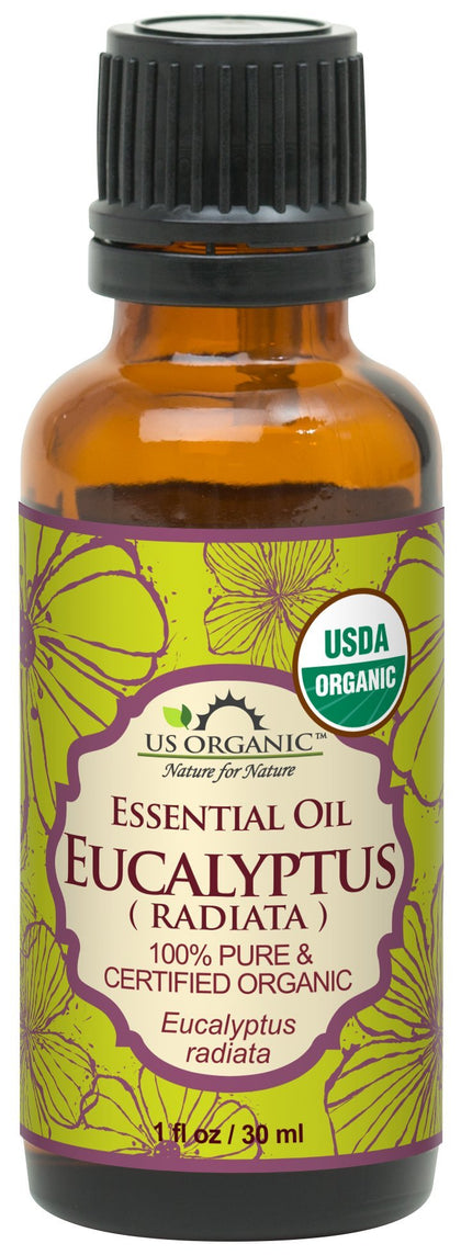 US Organic Eucalyptus Essential Oil 30ml bottle front view