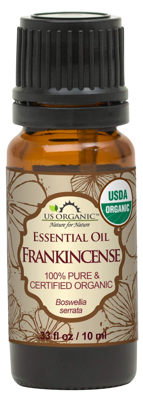 US Organic Frankincense Essential Oil 10ml bottle front view