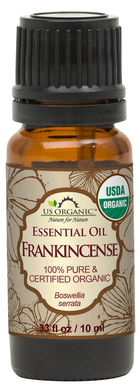 US Organic Frankincense Essential Oil 10ml bottle front view