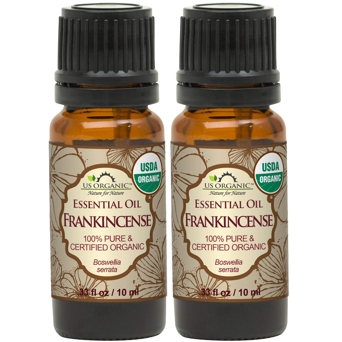 US Organic Frankincense Essential Oil 10ml bottle front view
