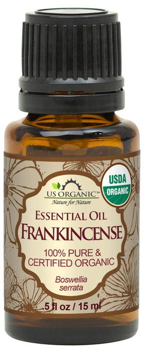 US Organic Frankincense Essential Oil 15ml bottle front view