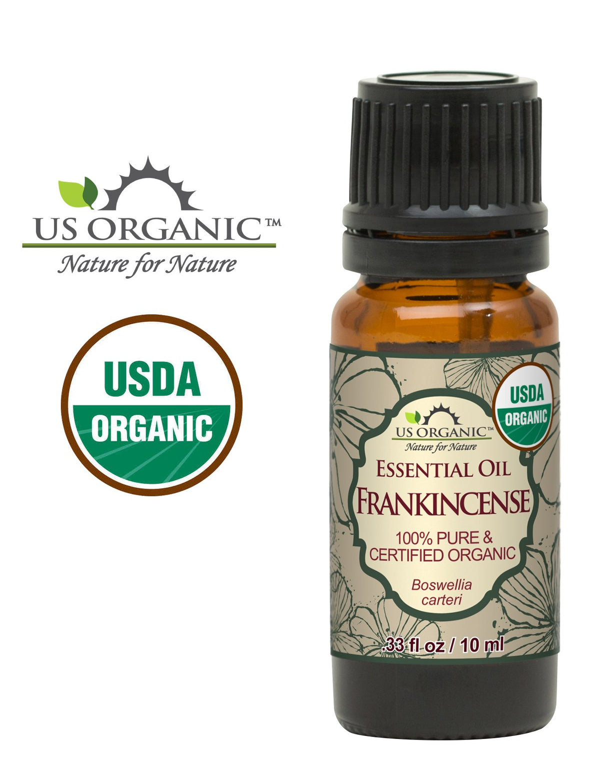 US Organic Frankincense Essential Oil packaging