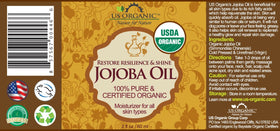 US Organic Jojoba Oil 2 fl oz back label