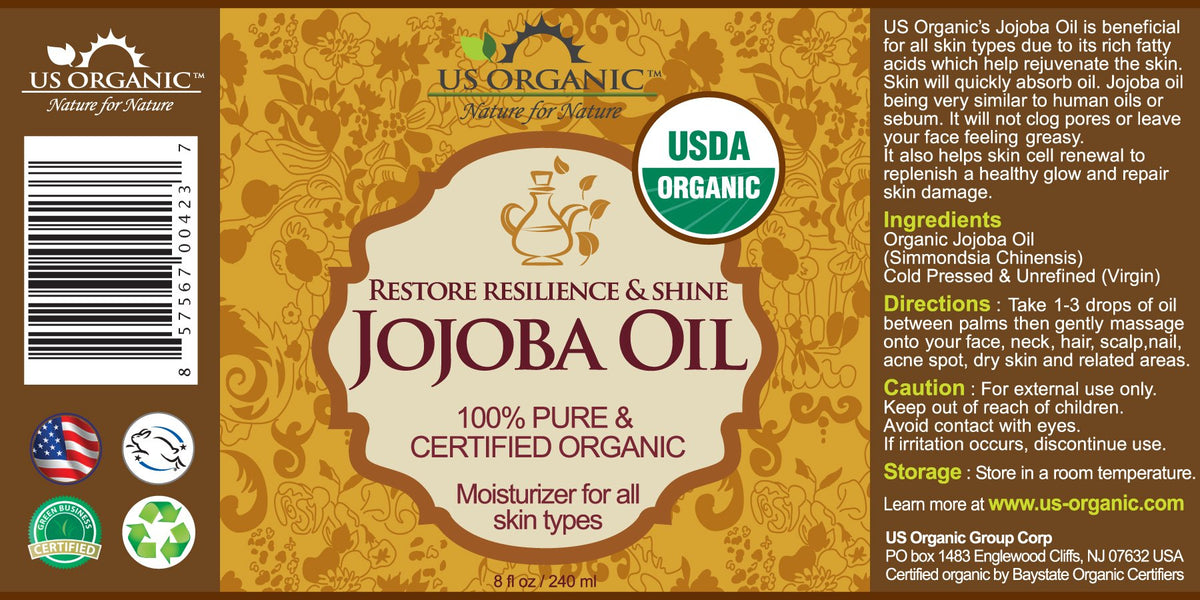 US Organic Jojoba Oil close-up of the cap