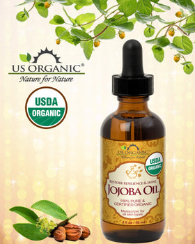 US Organic Jojoba Oil dropper close-up