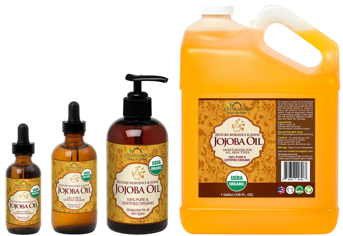 US Organic Jojoba Oil in a beauty setup