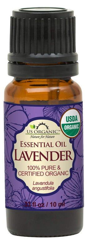 US Organic Lavender Essential Oil 10ml bottle front view