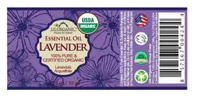 US Organic Lavender Essential Oil 10ml bottle side view