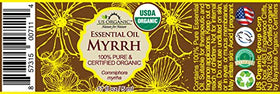 US Organic Myrrh Essential Oil 5ml packaging