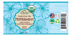 US Organic Peppermint Essential Oil 30ml back view