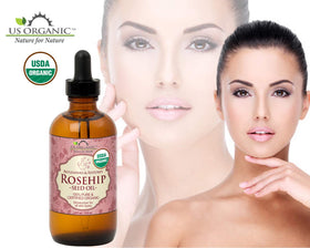 US Organic Rosehip Seed Oil applied on skin