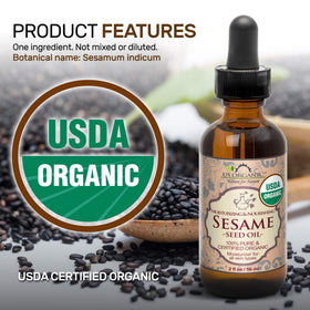 US Organic Sesame Seed Oil with natural ingredients