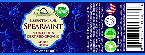US Organic Spearmint Essential Oil with Euro dropper