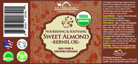 US Organic Sweet Almond Kernel Oil dropper close-up