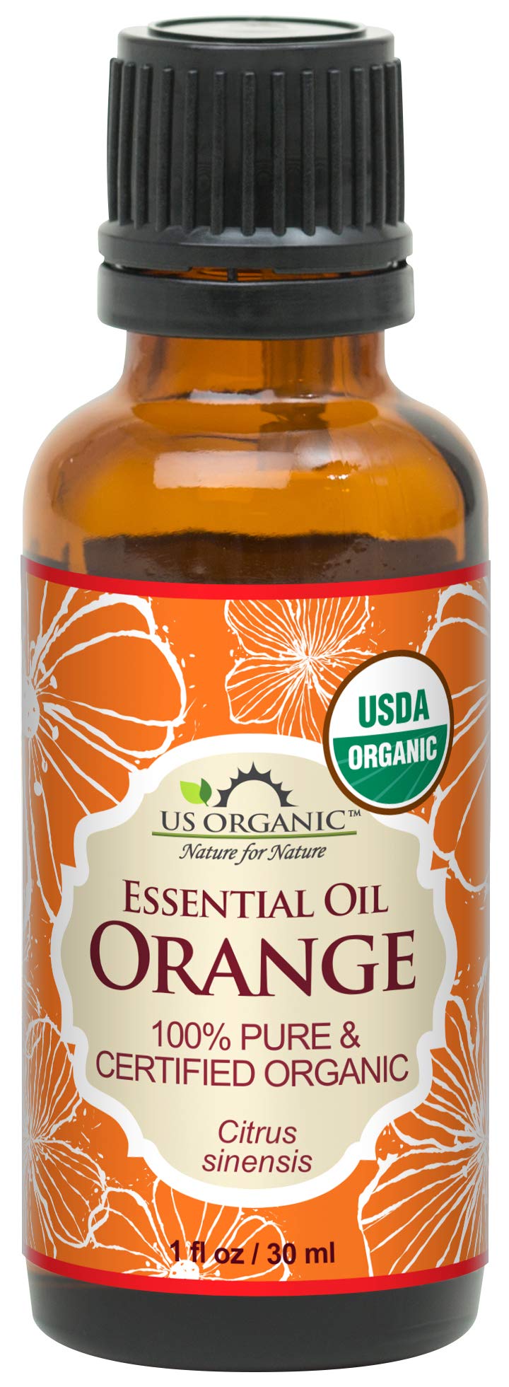 US Organic Sweet Orange Essential Oil 30 ml front view