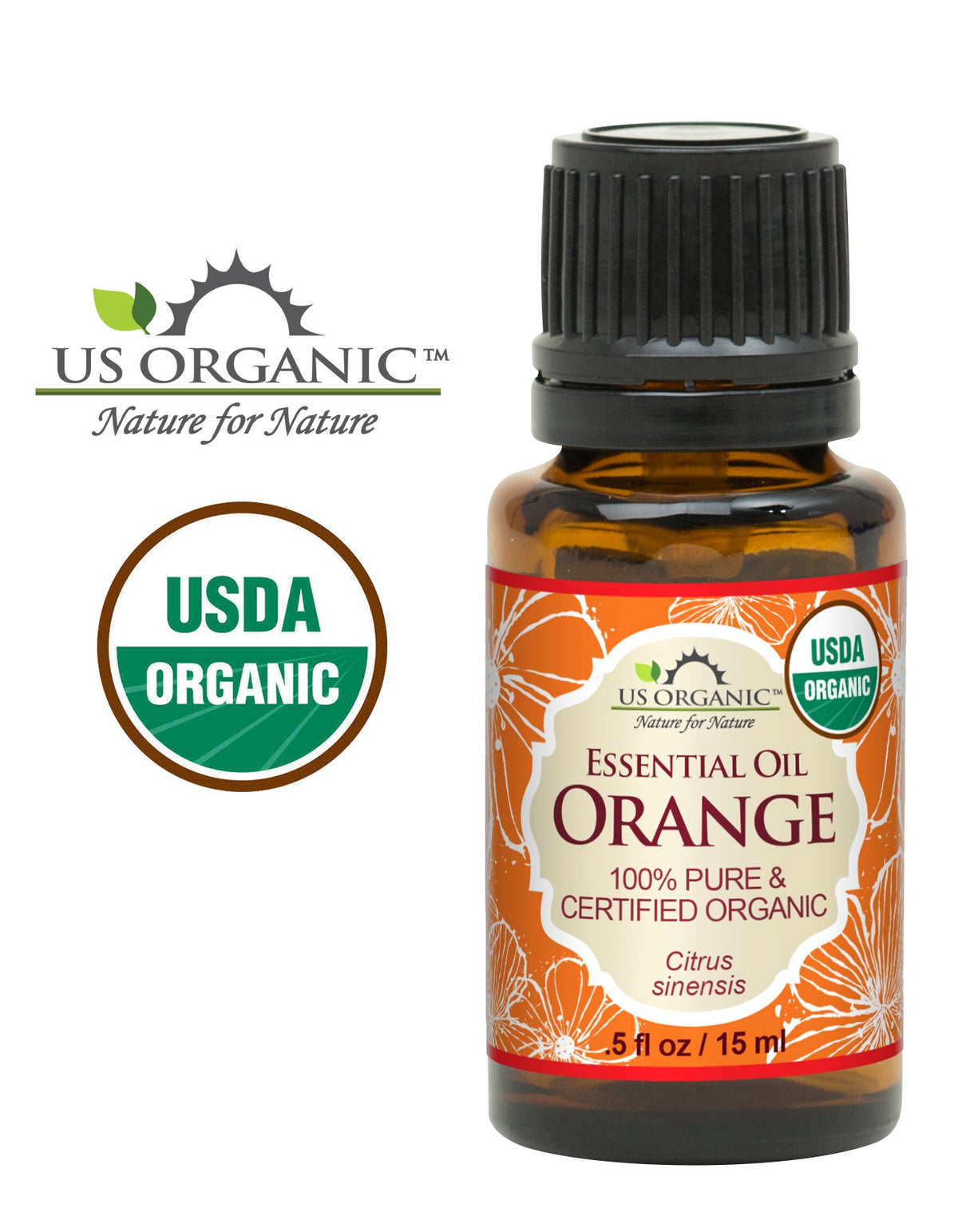 US Organic Sweet Orange Essential Oil packaging