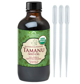 US Organic Tamanu Oil 4oz bottle front view