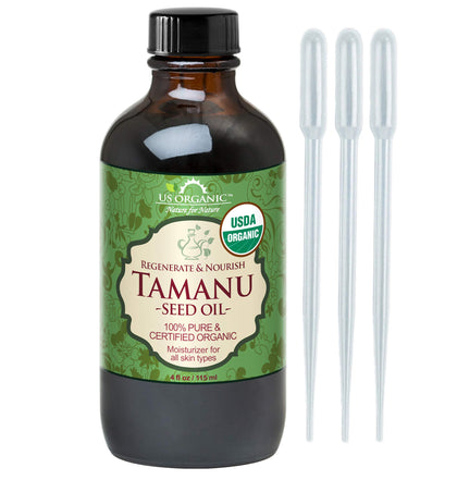 US Organic Tamanu Oil 4oz bottle front view