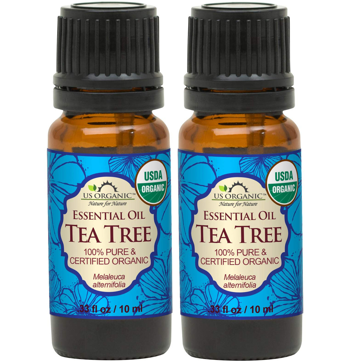 US Organic Tea Tree Essential Oil 10ml front view