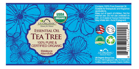 US Organic Tea Tree Essential Oil bottle with label