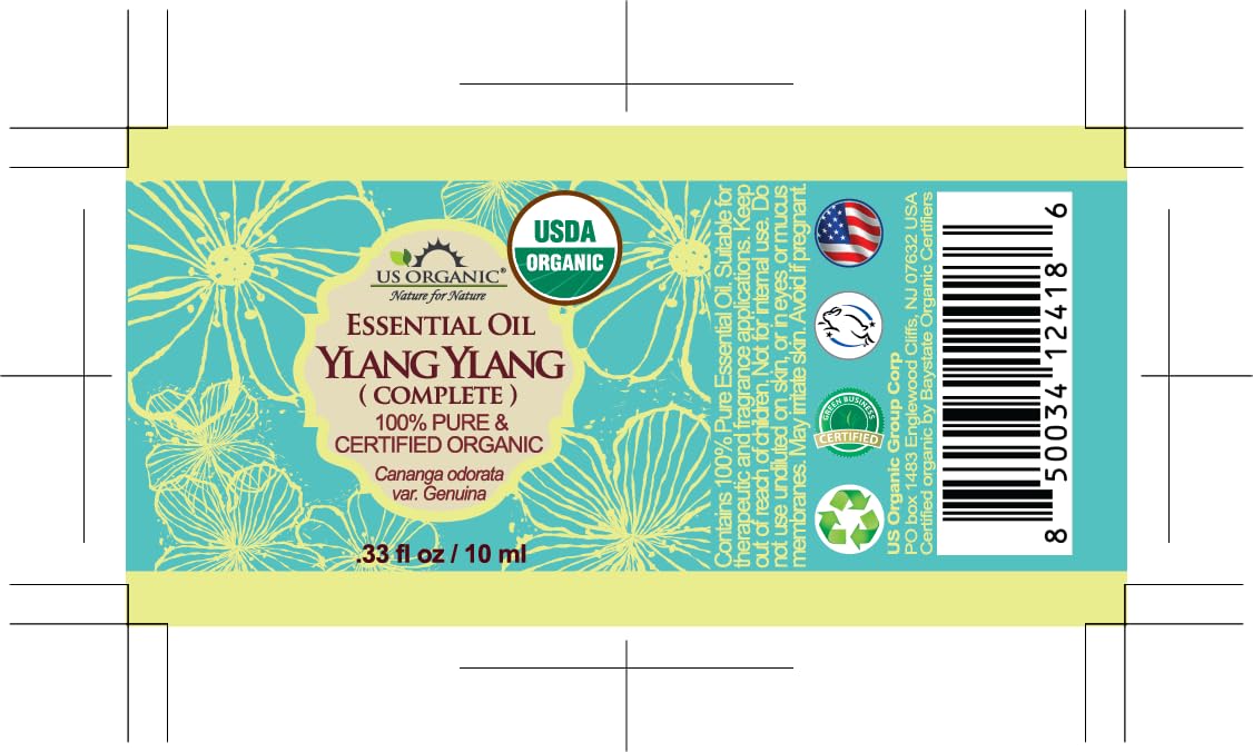 US Organic Ylang Ylang Essential Oil 10ml with Euro dropper