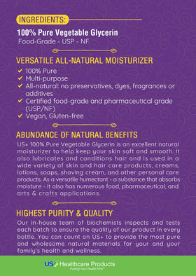 US+ Vegetable Glycerin 1 Gallon in a bathroom setting